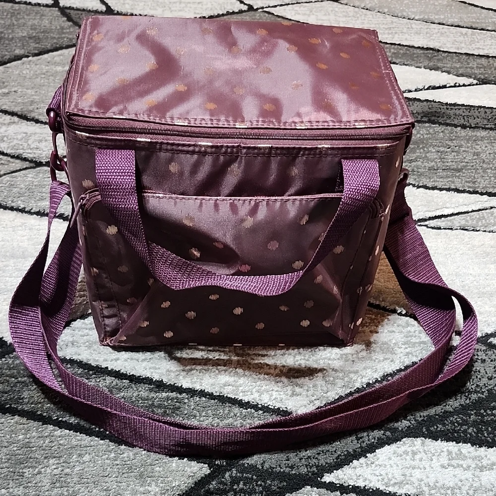 THIRTY-ONE AROUND THE CLOCK THERMAL TWINKING PLUM INSULATED COOLER LUNCH BAG